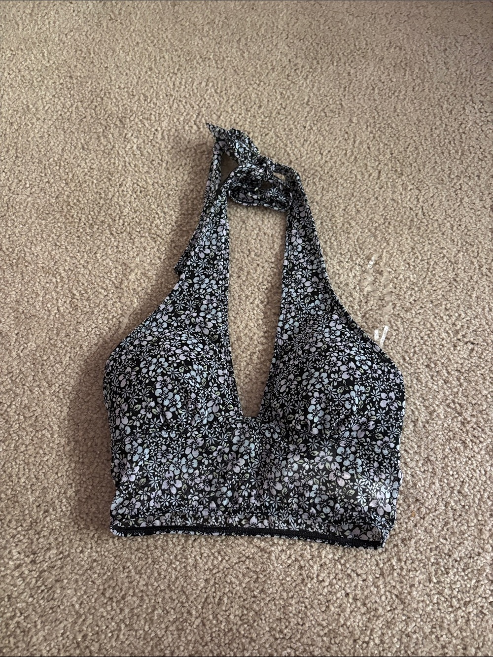Gilly Hicks Floral Halter Crop top size small
